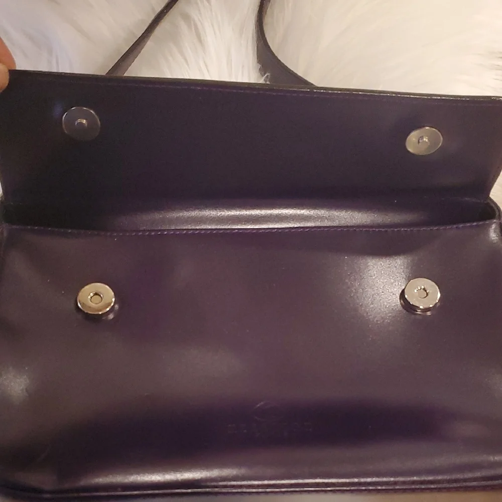 Vintage Kesslord Paris  Elegant Purple  Crescent Shoulder Bag - Picture 11 of 13